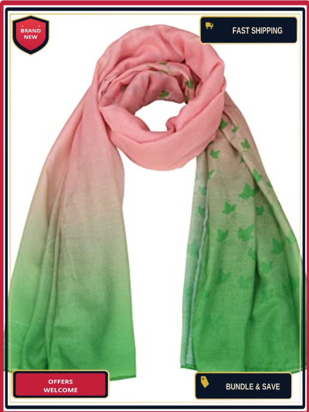 Oversized Lightweight 100% Viscose Fashion Scarf 36x72
